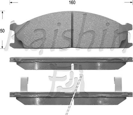 Kaishin D1063 - Тормозные колодки, дисковые, комплект autospares.lv