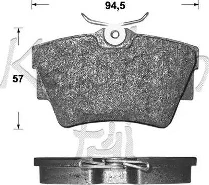 Kaishin D10092 - Тормозные колодки, дисковые, комплект autospares.lv