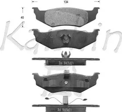 Kaishin D10046 - Тормозные колодки, дисковые, комплект autospares.lv