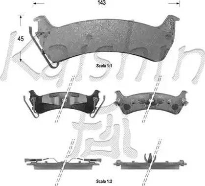 Kaishin D10001 - Тормозные колодки, дисковые, комплект autospares.lv