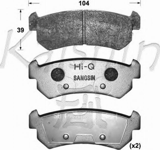 Kaishin D10088 - Тормозные колодки, дисковые, комплект autospares.lv