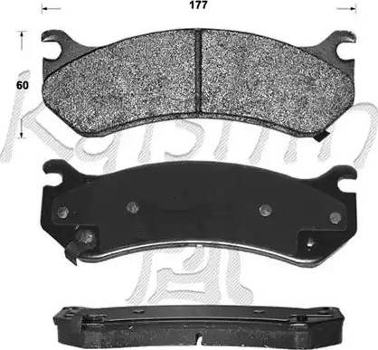 Kaishin D10070 - Тормозные колодки, дисковые, комплект autospares.lv