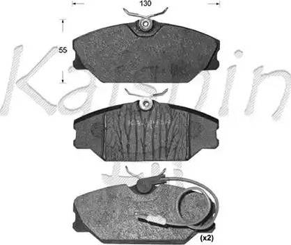 Kaishin D10078 - Тормозные колодки, дисковые, комплект autospares.lv