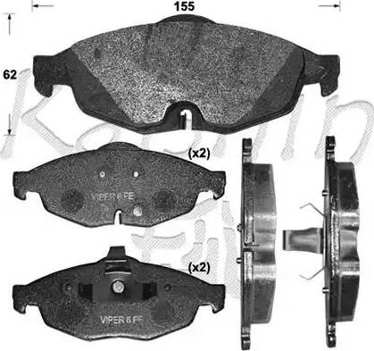 Kaishin D10073 - Тормозные колодки, дисковые, комплект autospares.lv