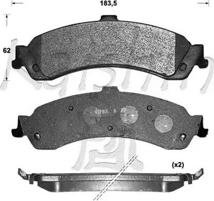 Kaishin D10072 - Тормозные колодки, дисковые, комплект autospares.lv