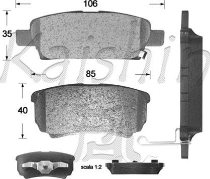 Kaishin D10145 - Тормозные колодки, дисковые, комплект autospares.lv