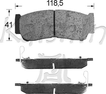 Kaishin D10142OE - Тормозные колодки, дисковые, комплект autospares.lv