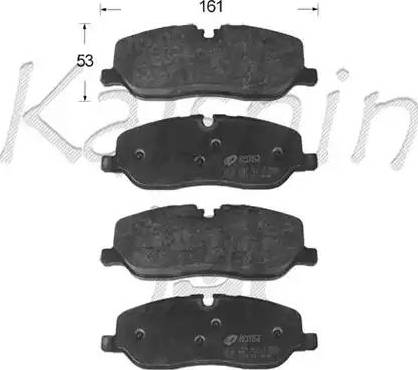 Kaishin D10168 - Тормозные колодки, дисковые, комплект autospares.lv