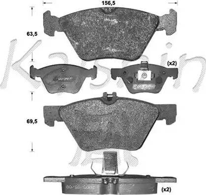 Kaishin D10110 - Тормозные колодки, дисковые, комплект autospares.lv