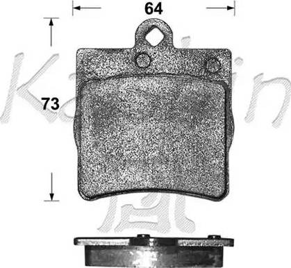 Kaishin D10111 - Тормозные колодки, дисковые, комплект autospares.lv