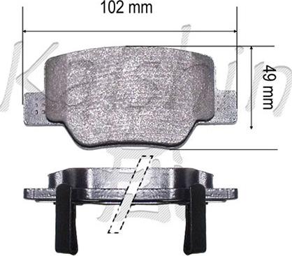 Kaishin D10187 - Тормозные колодки, дисковые, комплект autospares.lv