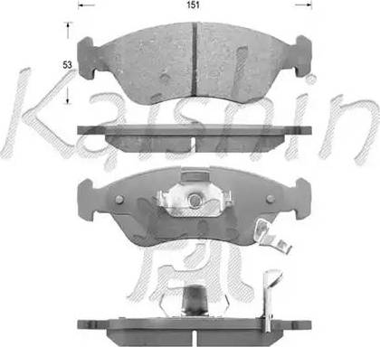 Kaishin D10135 - Тормозные колодки, дисковые, комплект autospares.lv