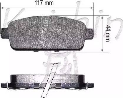 Kaishin D10179 - Тормозные колодки, дисковые, комплект autospares.lv