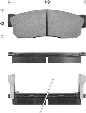 Kaishin D1035 - Тормозные колодки, дисковые, комплект autospares.lv