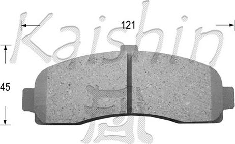 Kaishin D1191 - Тормозные колодки, дисковые, комплект autospares.lv