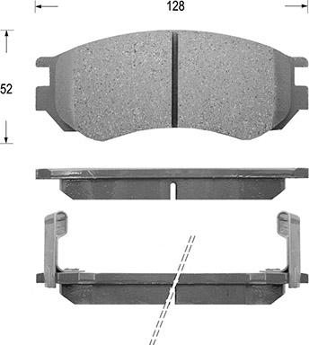 Kaishin D1151 - Тормозные колодки, дисковые, комплект autospares.lv