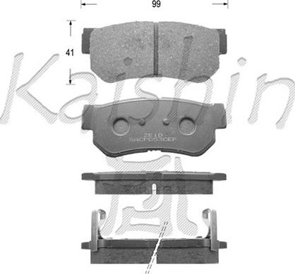 Kaishin D11118 - Тормозные колодки, дисковые, комплект autospares.lv