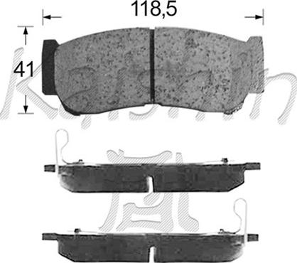 Kaishin D11201 - Тормозные колодки, дисковые, комплект autospares.lv