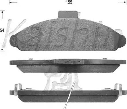 Kaishin D1200 - Тормозные колодки, дисковые, комплект autospares.lv