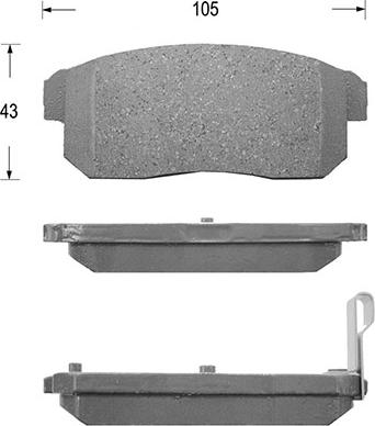 Kaishin D1239 - Тормозные колодки, дисковые, комплект autospares.lv