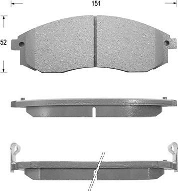 Kaishin D1224 - Тормозные колодки, дисковые, комплект autospares.lv