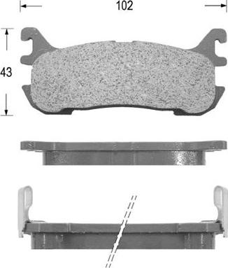 Kaishin D3094 - Тормозные колодки, дисковые, комплект autospares.lv