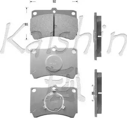 Kaishin D3049 - Тормозные колодки, дисковые, комплект autospares.lv