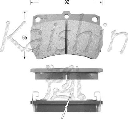 Kaishin D3062 - Тормозные колодки, дисковые, комплект autospares.lv