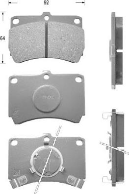 Kaishin D3028M - Тормозные колодки, дисковые, комплект autospares.lv