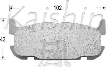 Kaishin D3117 - Тормозные колодки, дисковые, комплект autospares.lv