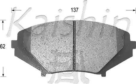 Kaishin D3130 - Тормозные колодки, дисковые, комплект autospares.lv