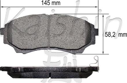 Kaishin D3137 - Тормозные колодки, дисковые, комплект autospares.lv