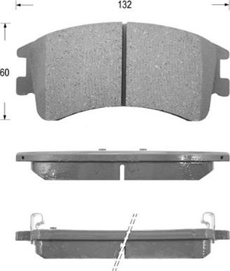 Kaishin D3125 - Тормозные колодки, дисковые, комплект autospares.lv