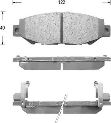 Kaishin D2125 - Тормозные колодки, дисковые, комплект autospares.lv