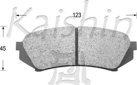 Kaishin D2179 - Тормозные колодки, дисковые, комплект autospares.lv