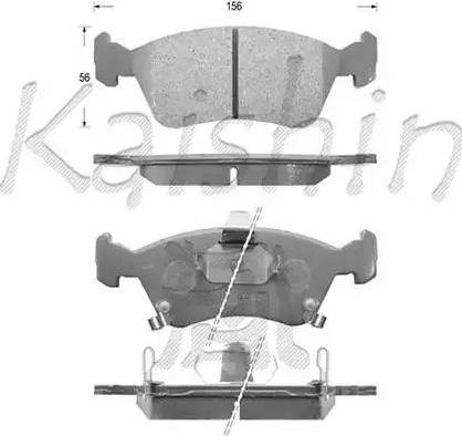 Kaishin D2170 - Тормозные колодки, дисковые, комплект autospares.lv