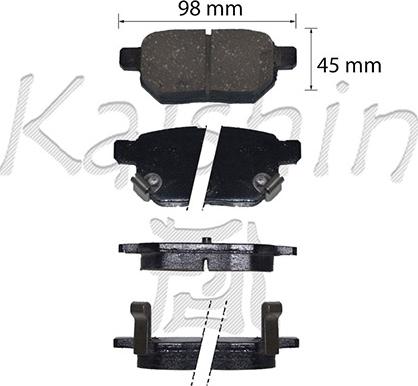 Kaishin D2323 - Тормозные колодки, дисковые, комплект autospares.lv