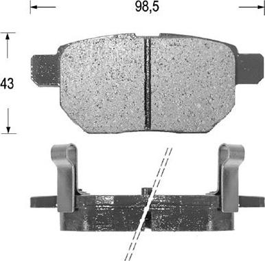 Kaishin D2254 - Тормозные колодки, дисковые, комплект autospares.lv