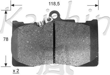 Kaishin D2266M - Тормозные колодки, дисковые, комплект autospares.lv