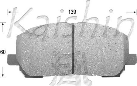 Kaishin D2231 - Тормозные колодки, дисковые, комплект autospares.lv