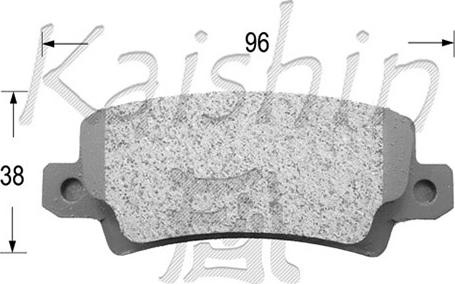 Kaishin D2227 - Тормозные колодки, дисковые, комплект autospares.lv