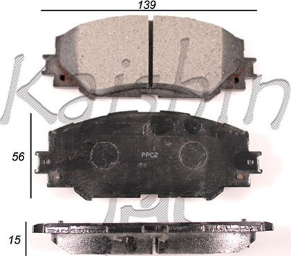 Kaishin D2274 - Тормозные колодки, дисковые, комплект autospares.lv