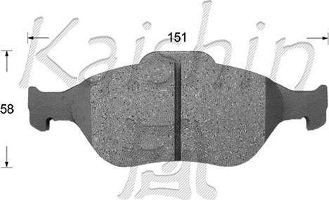 Kaishin D2271 - Тормозные колодки, дисковые, комплект autospares.lv