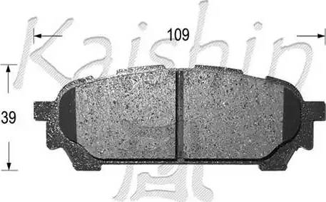 Kaishin D7059 - Тормозные колодки, дисковые, комплект autospares.lv