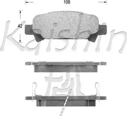 Kaishin D7069 - Тормозные колодки, дисковые, комплект autospares.lv