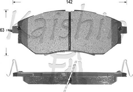 Kaishin D7060 - Тормозные колодки, дисковые, комплект autospares.lv