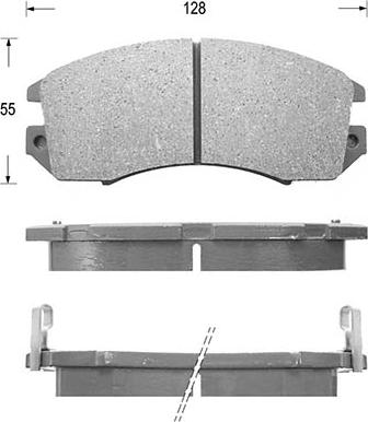 Kaishin D7014 - Тормозные колодки, дисковые, комплект autospares.lv