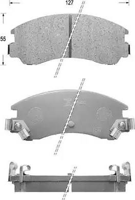 Kaishin D7011 - Тормозные колодки, дисковые, комплект autospares.lv