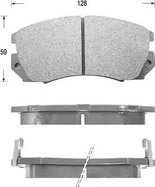 Kaishin D7017 - Тормозные колодки, дисковые, комплект autospares.lv