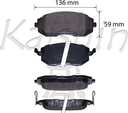 Kaishin FK7073 - Тормозные колодки, дисковые, комплект autospares.lv